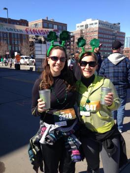 Jessica and I after walking the Running o' the Green 7K in Denver in March of 2013 before I started running