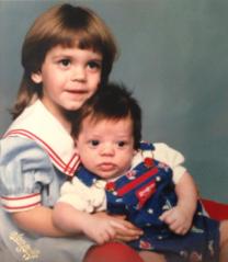 me and my brother when he was just a baby