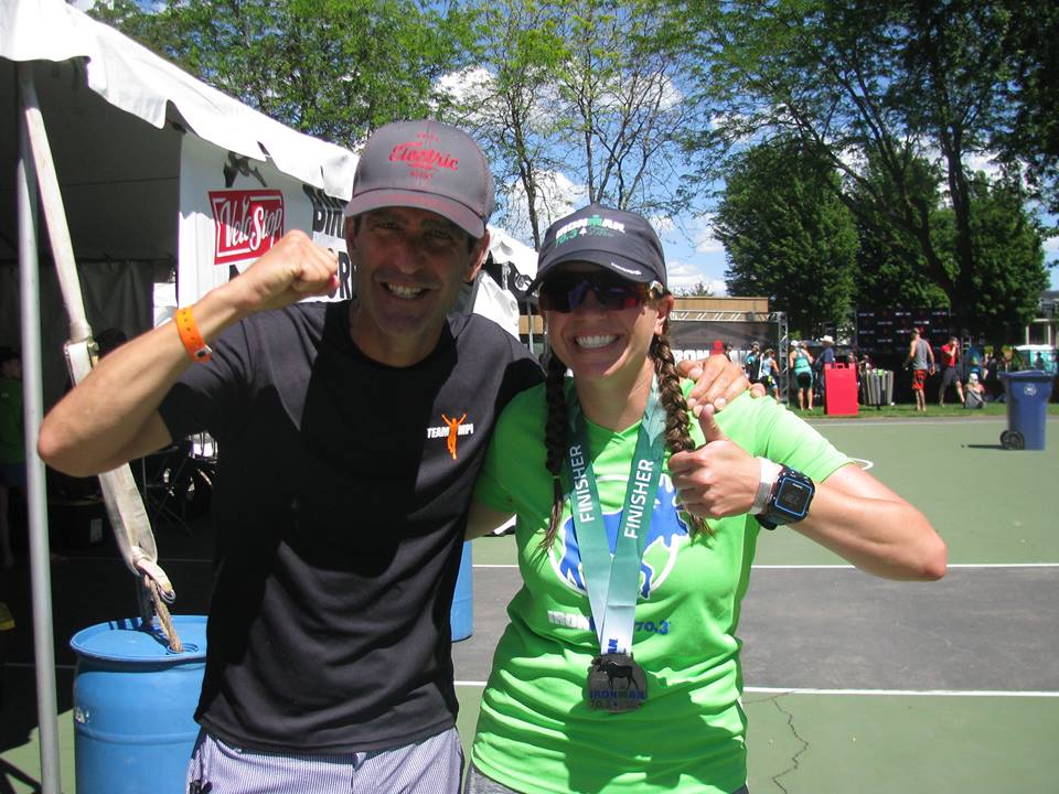 me and coach mark after finishing im70.3 coeur d'Alene
