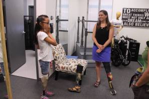 Saule and I meeting for the first time