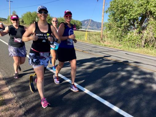 running the Skirt Sports 13er with friends and fellow Ambassadors